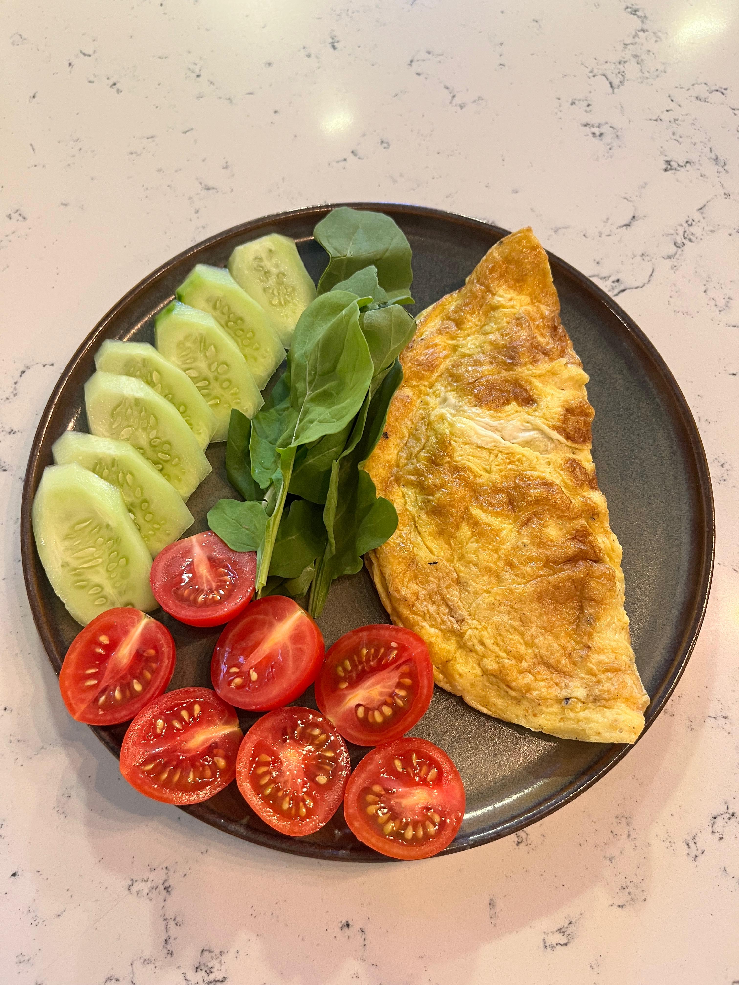 Kaşarlı baharatlı omlet
